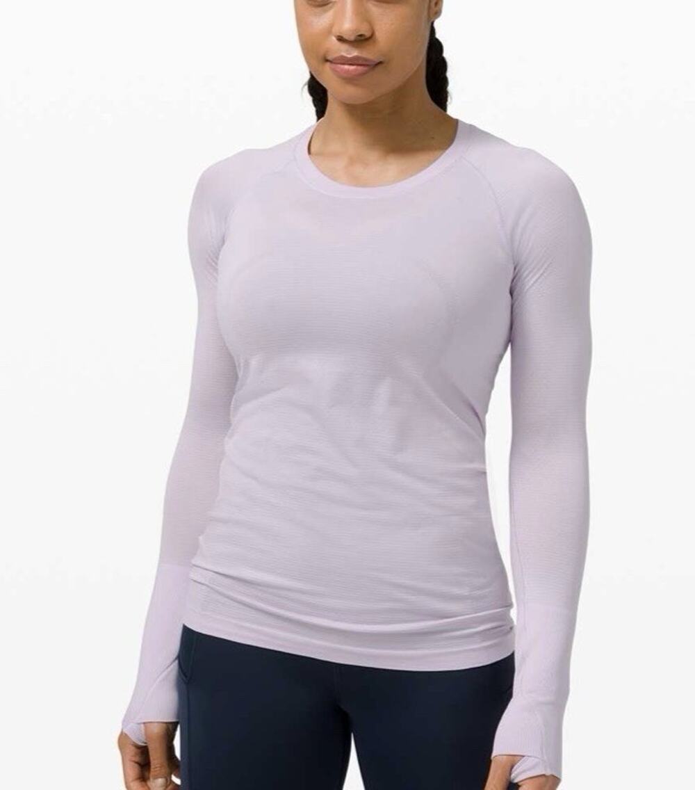 Lululemon Swiftly Tech Long Sleeve Shirt 2.0 Pink Light Purple Size 16